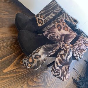 Never worn Black booties